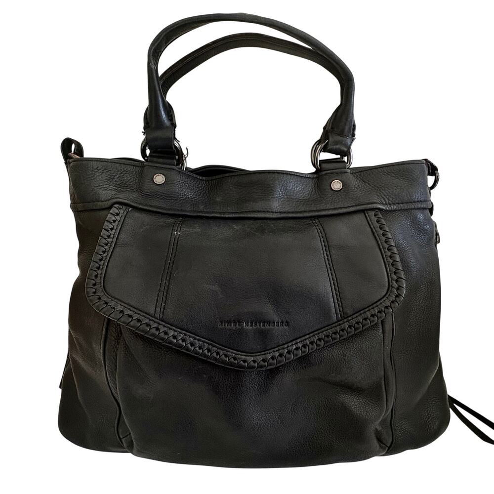 Aimee Kestenberg All For Love Large Black Glove Tanned Leather Handbag Tote